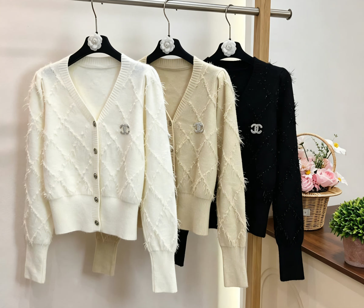 C Logo Chic Cardigan