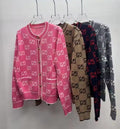 G Logo Button Down Sweater Cardigan