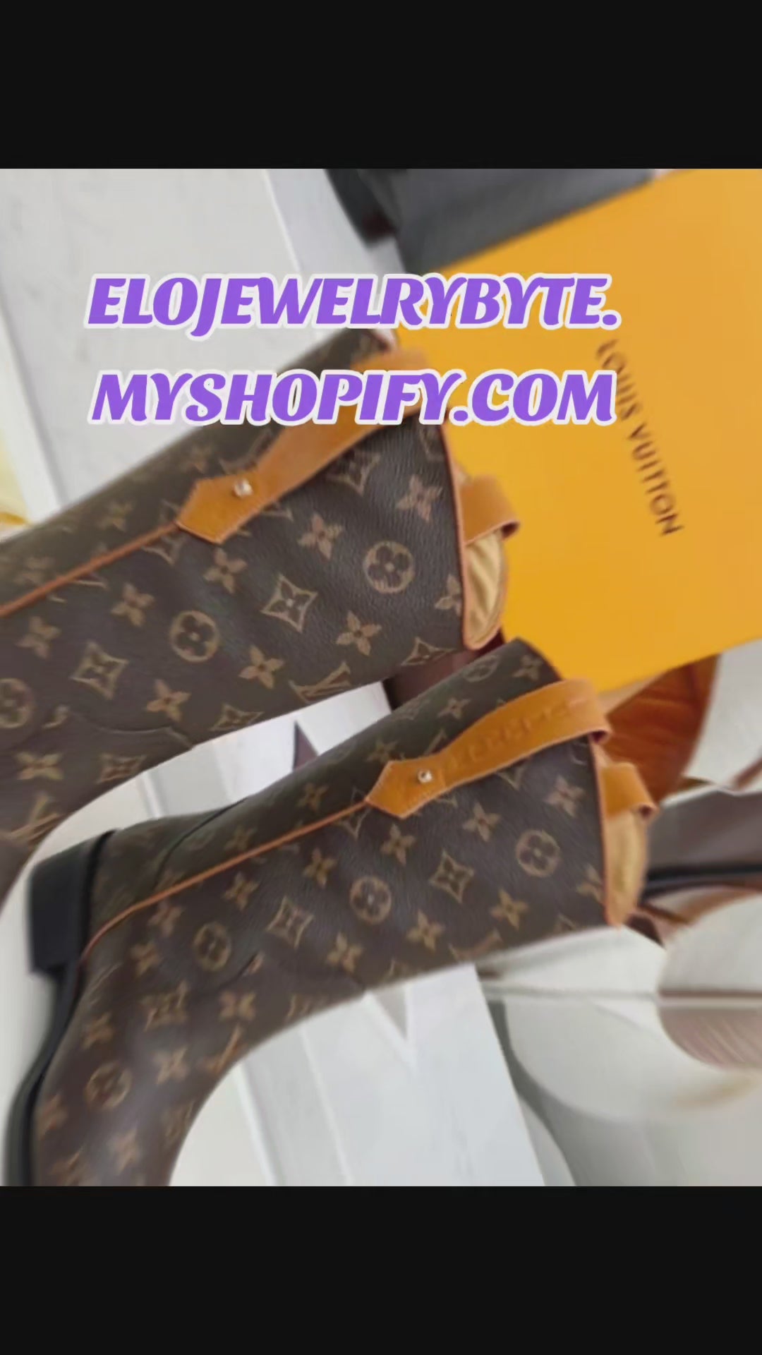 L Logo Western Style Boots New