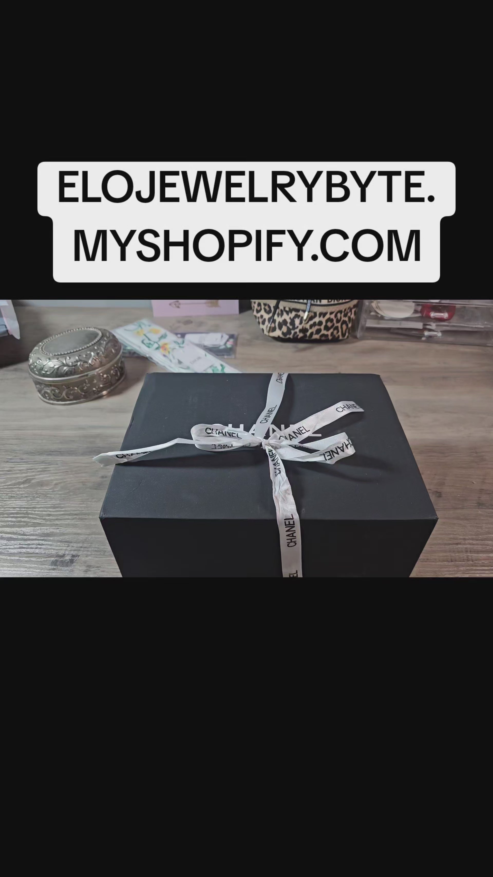 C logo Black Caviar Medium/Large Vanity New with box and dustbag