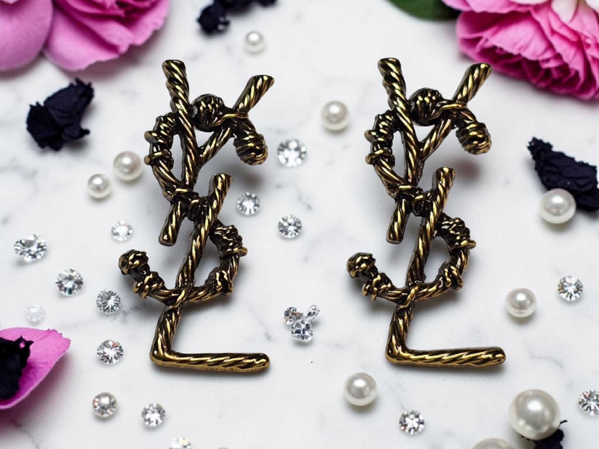 Barbed Wire Pierced Earrings