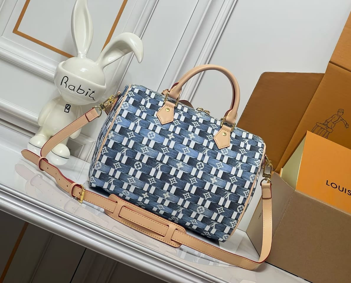 L Logo Denim Woven Look 30cm
