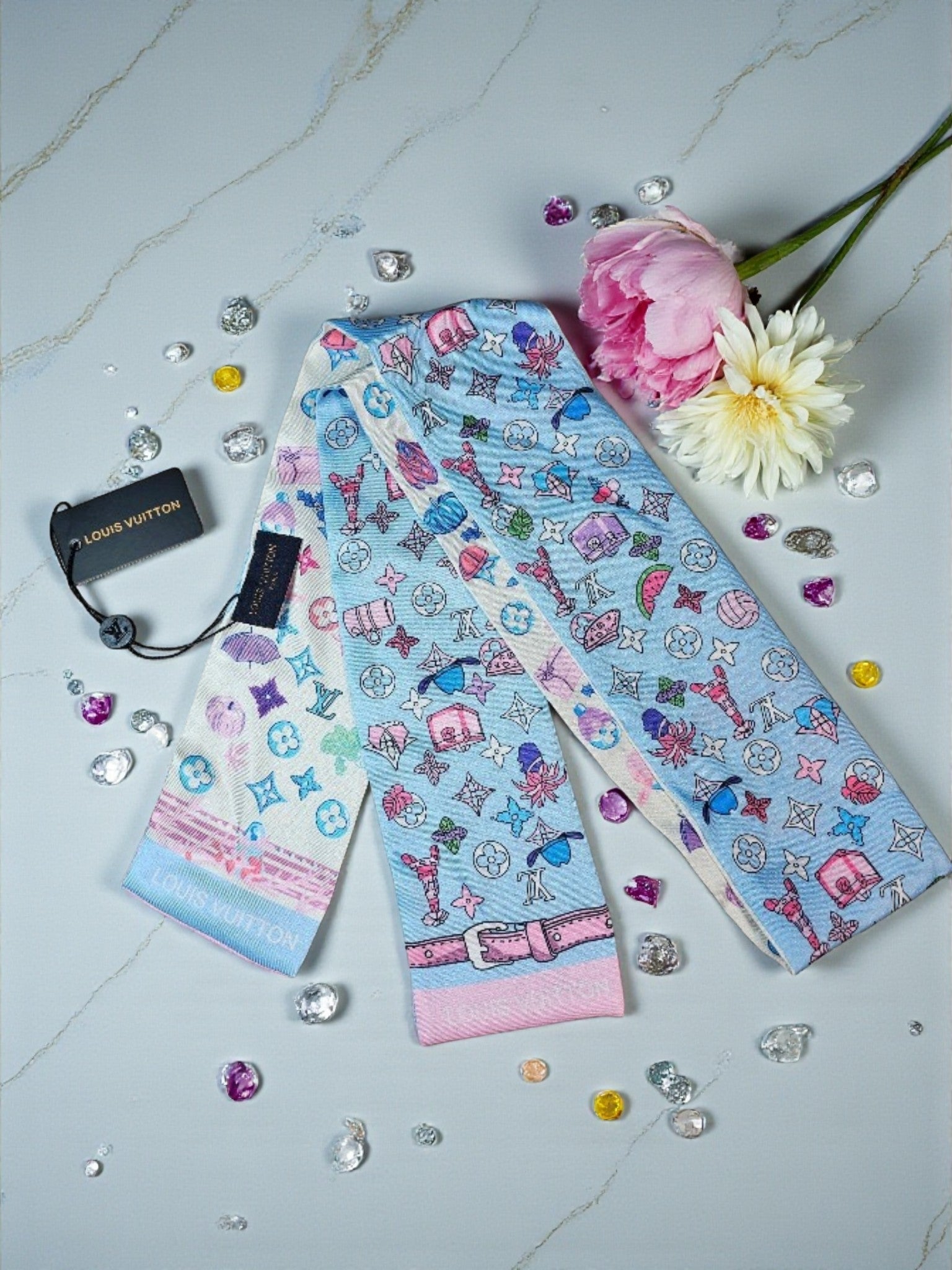 New Summer Winter LV Logo bag and hair Scarf