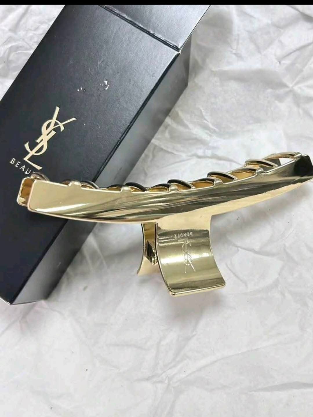Yves Saint Laurent Gold Hair Claw Clip