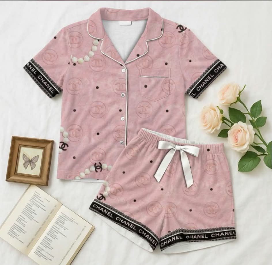 Pink C logo PJ set