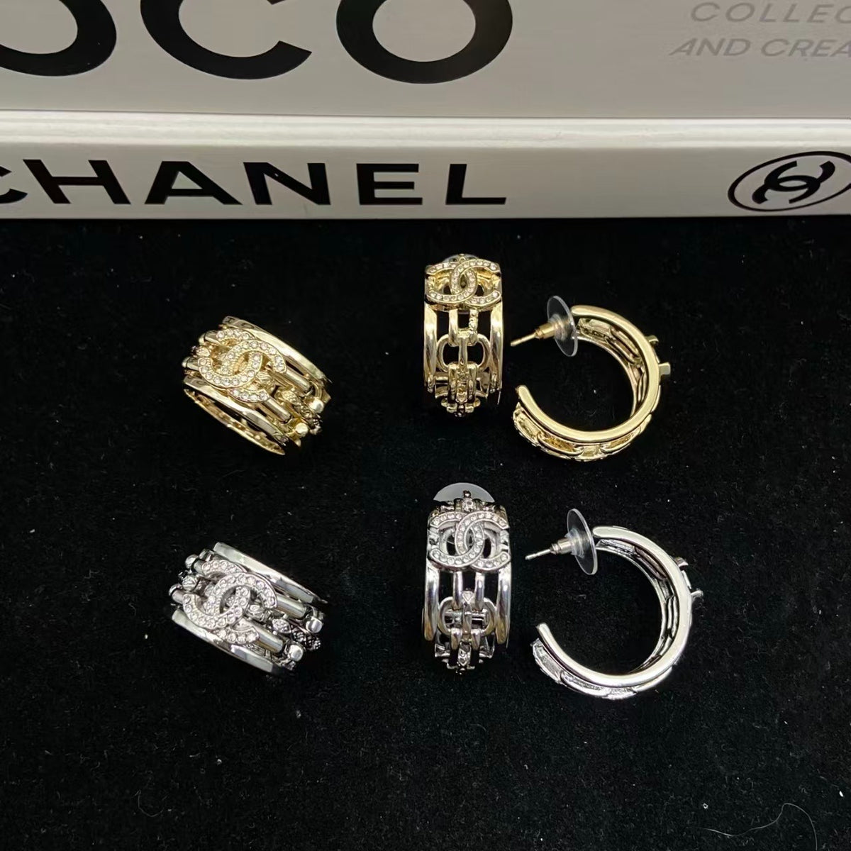 18K gold plated Logo Hoop Earrings