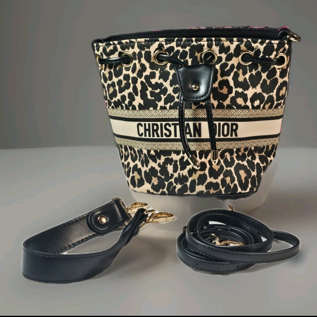 Dior Leopard print Convertible Crossbody Handbag