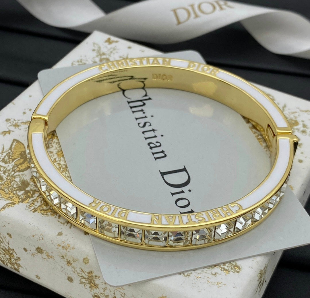 CD Logo Statement Bangle Bracelet