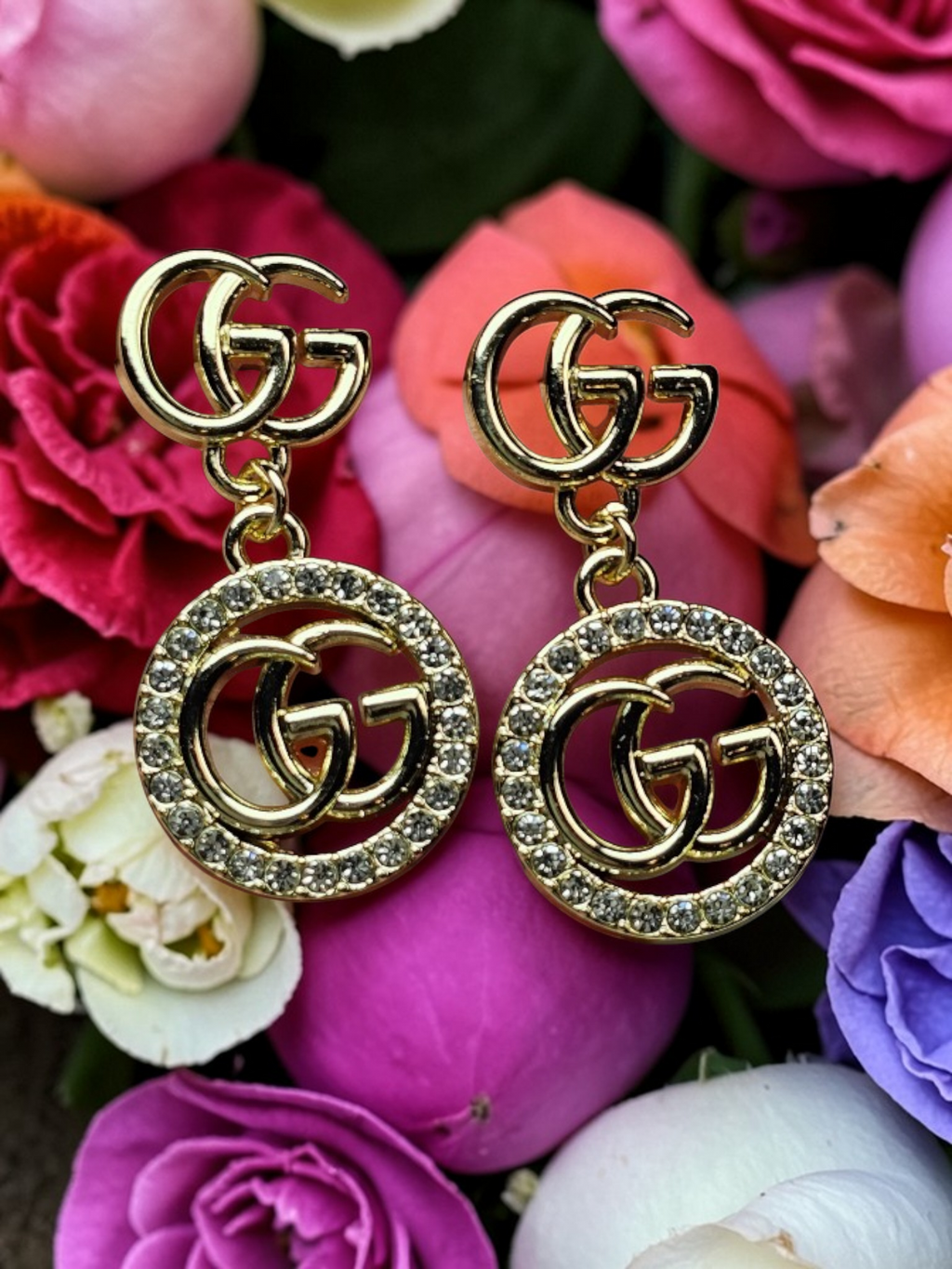 Gucci Logo charm Gold drop Earrings