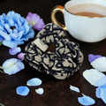 Monochrome Black and White Hair Scrunchie Spring