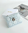 CD Logo bow wallet Light Blue
