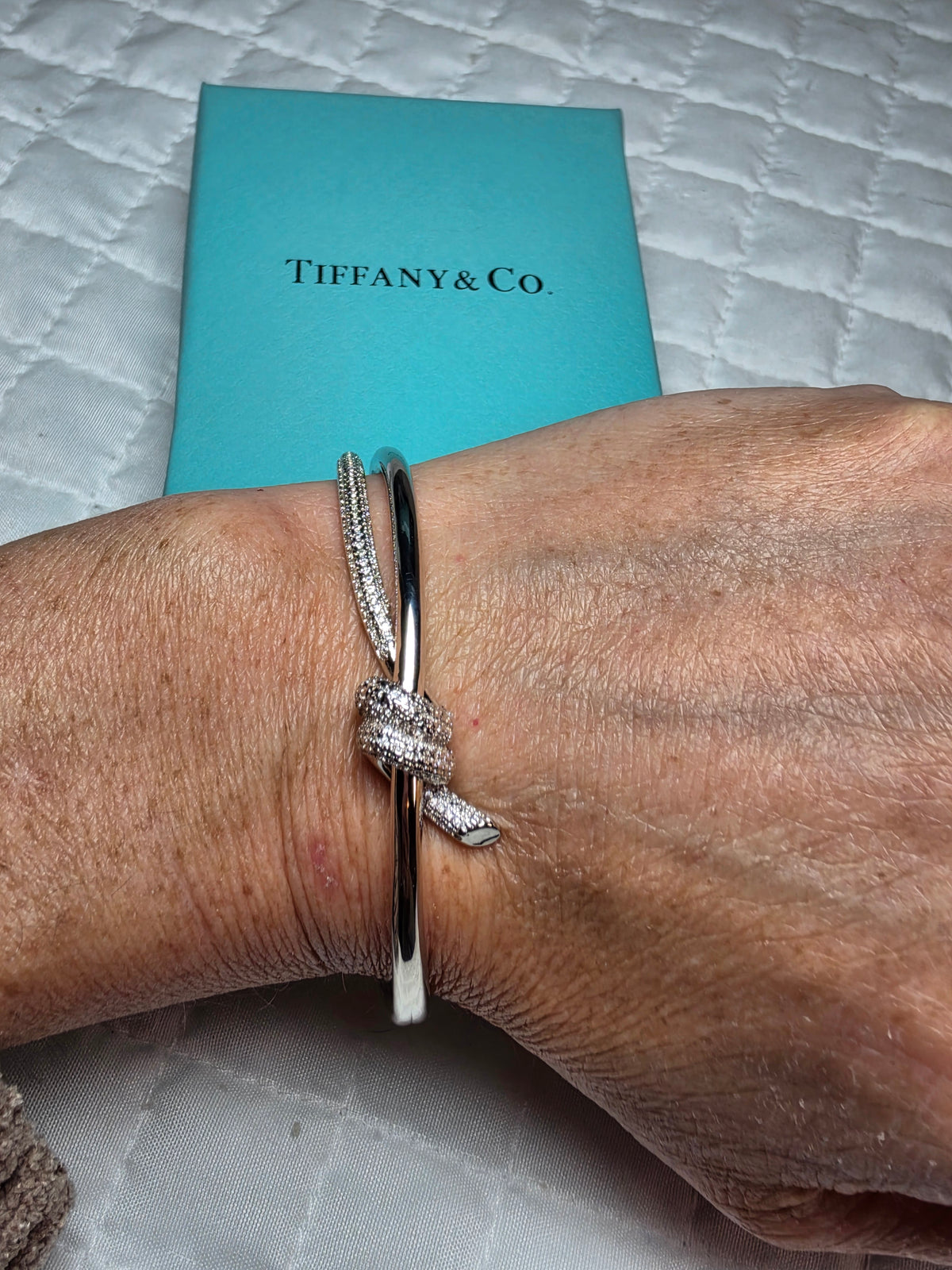Silver Plated T&C Logo Bangle Bracelet