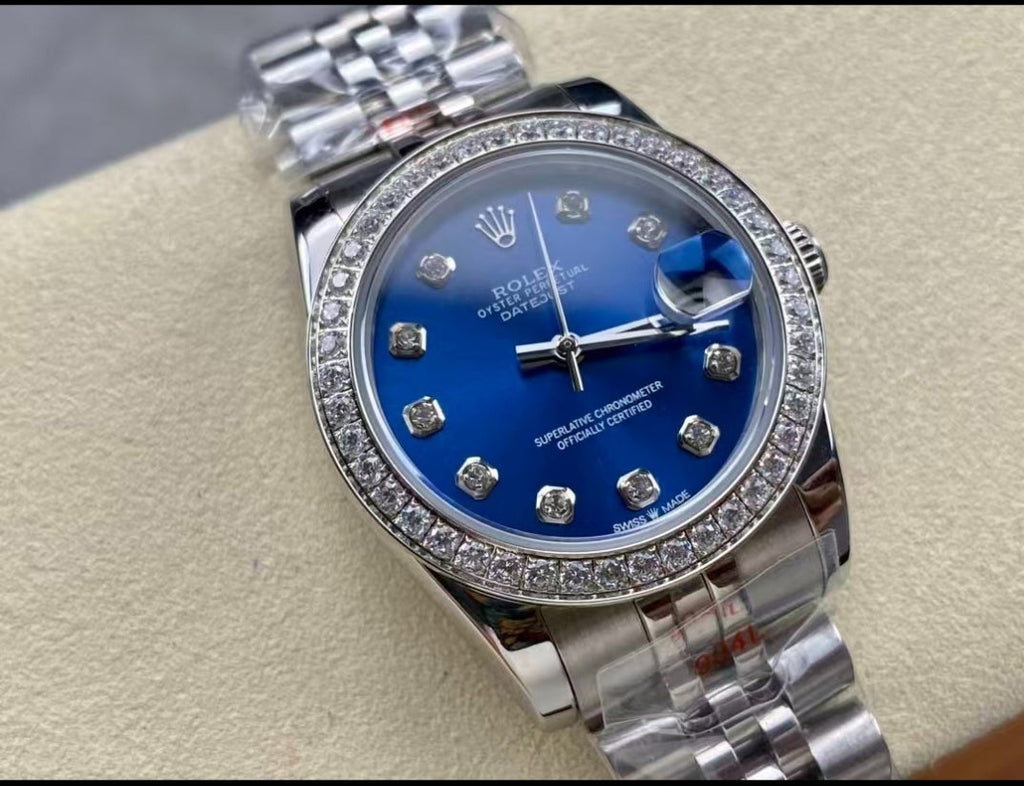 Pre order Pink Blue Black RLX Diamond Watch
