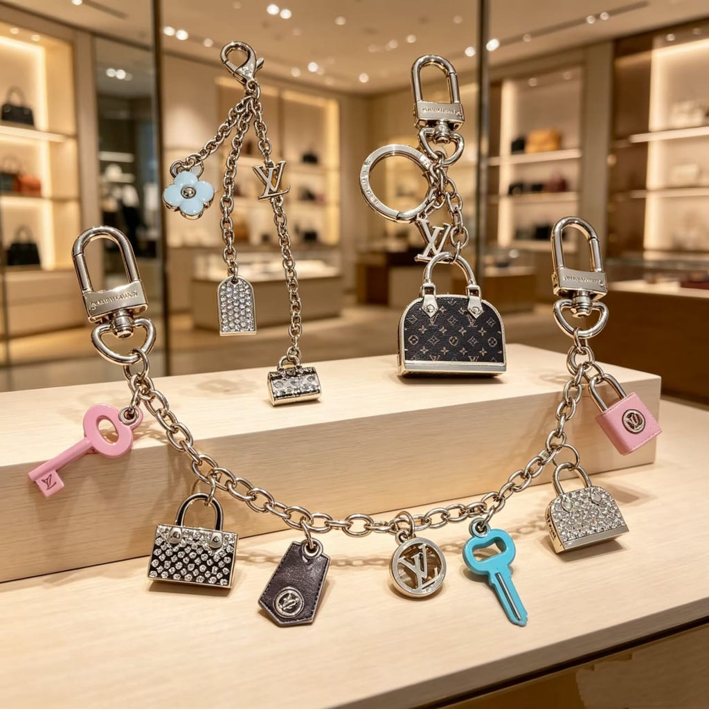 L logo Bag Charm/ Keyring