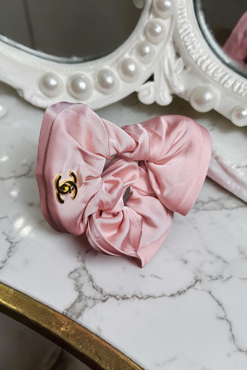 Pink CC Hair Scrunchie