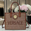 Medusa logo Large tote Bag NEW Tan/Beige
