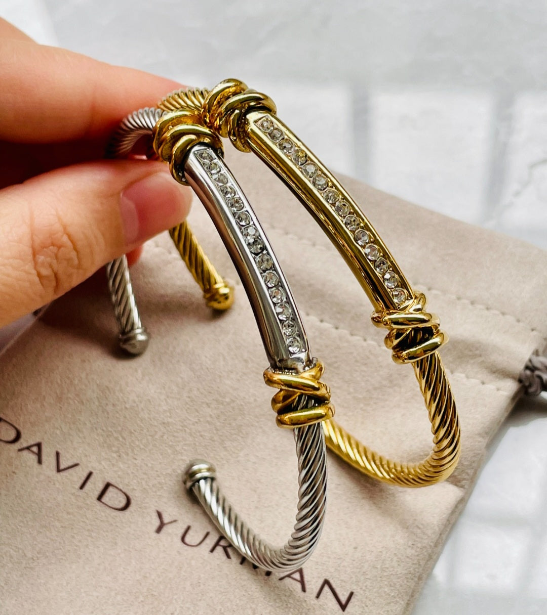 DY Logo Cuff Bracelet