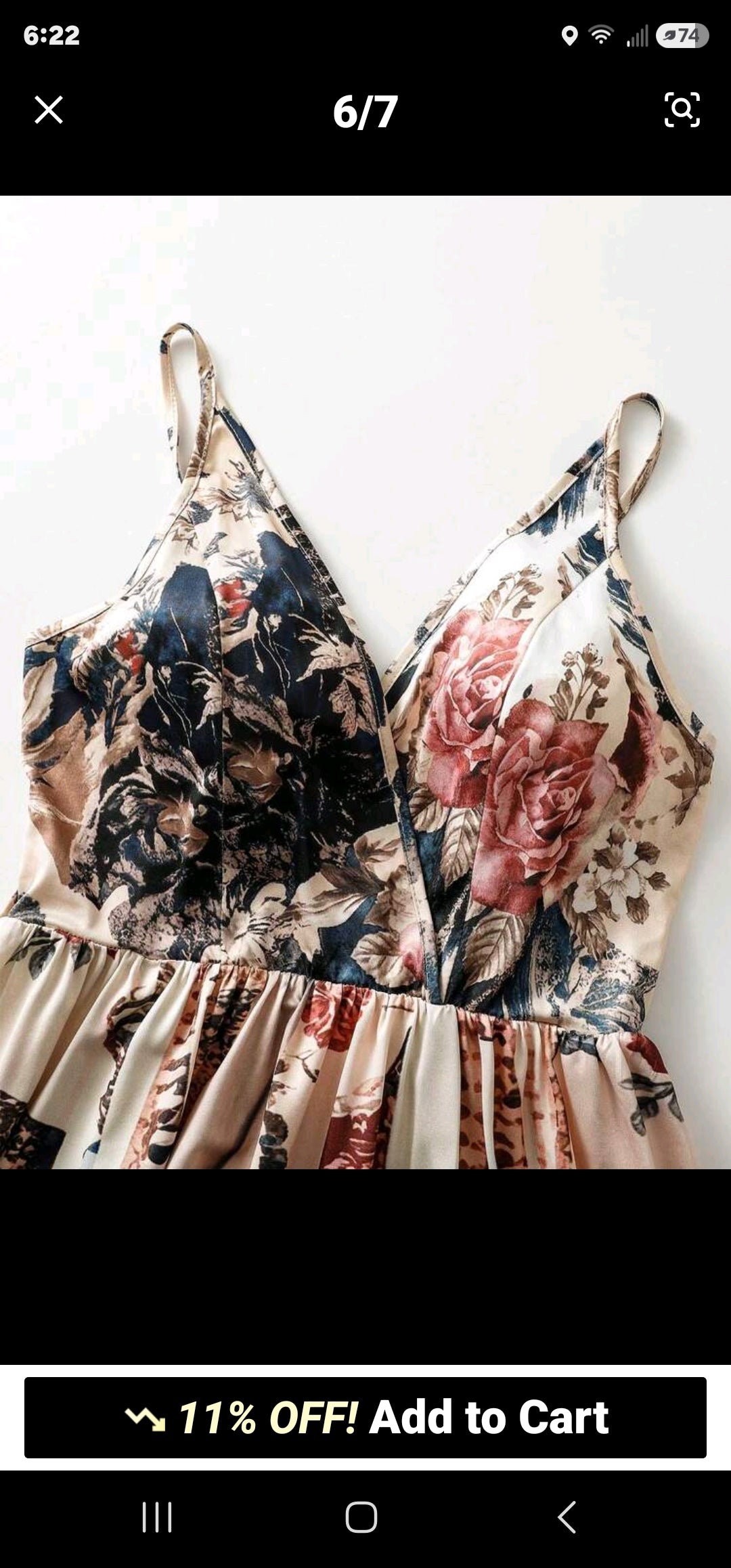 Beautiful Floral Statement Dress Size XL