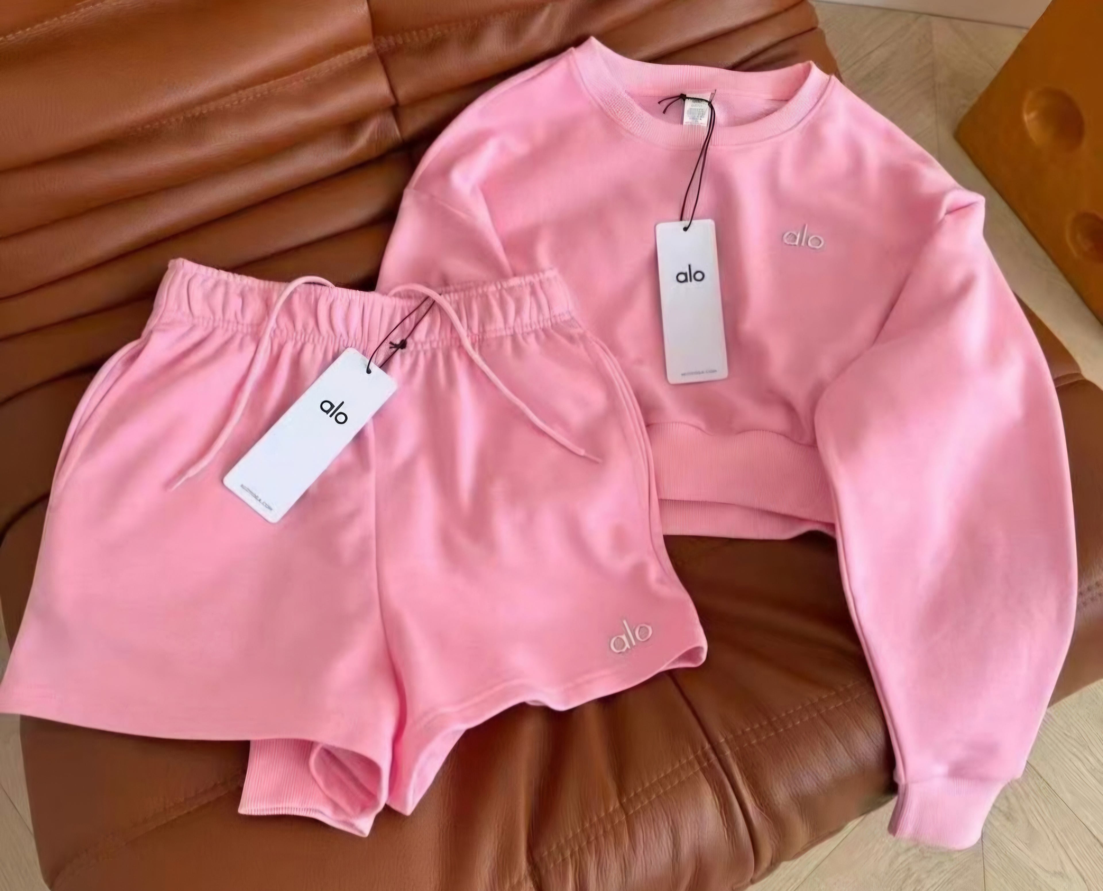 Pre-orders A Cropped sweatshirt and shorts set NWT.                                5 colors Available