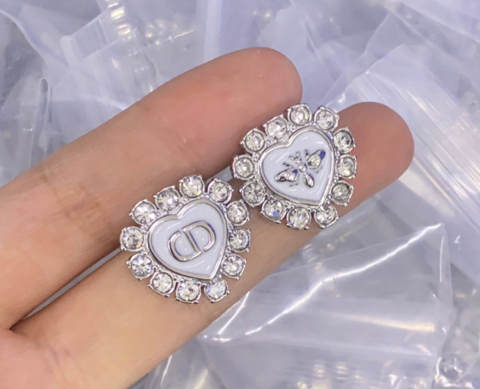 CD Logo Stud Earrings