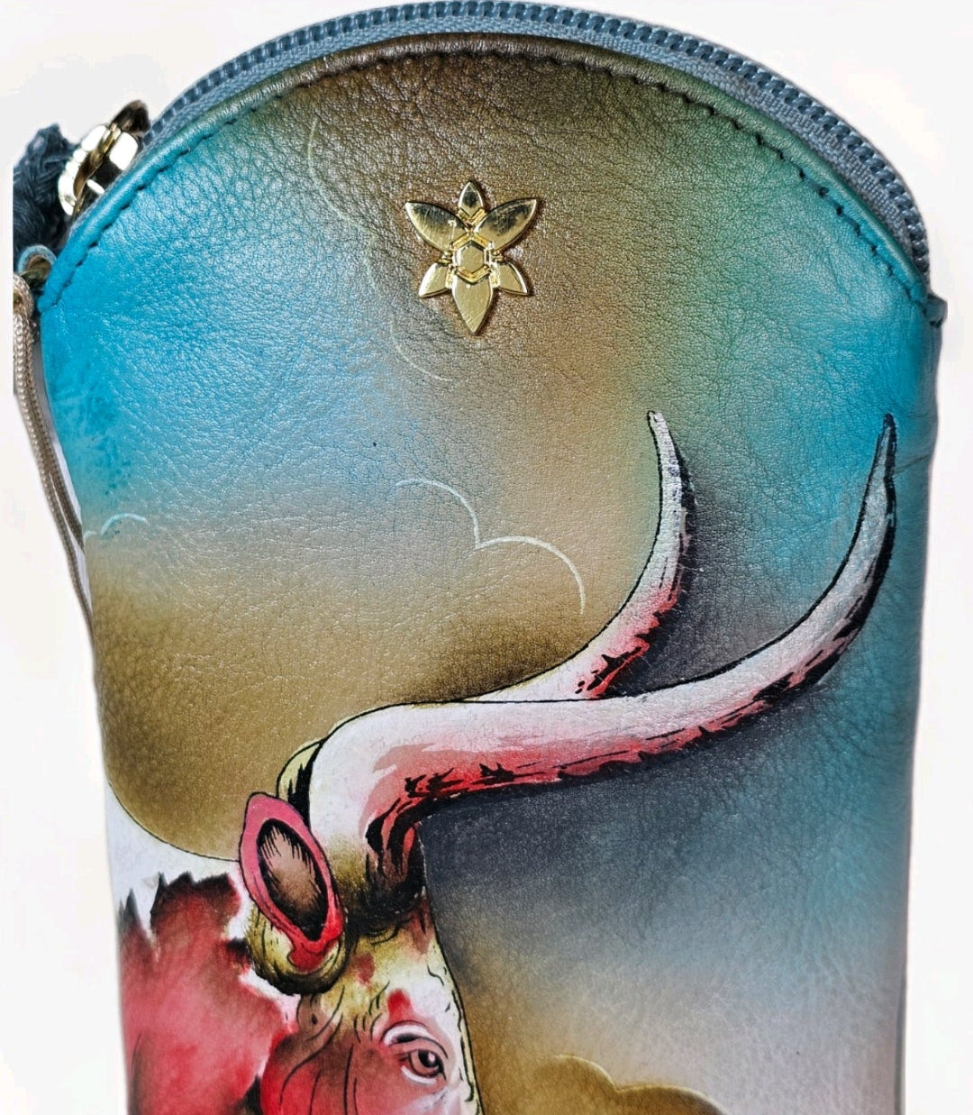 Anuschka Hand-Painted Phone/ Eyeglass Case NWT & Dustbag Model 2068-TXL