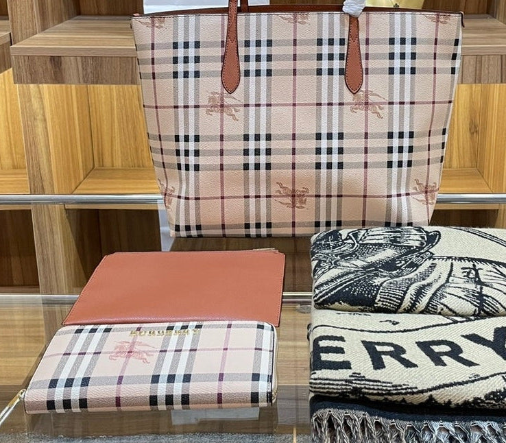 Large Luxury Tote Bag 3 pc Set