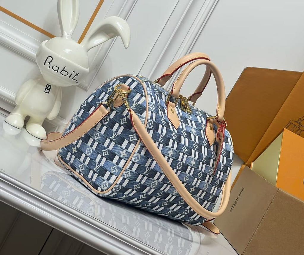 L Logo Denim Woven Look 30cm