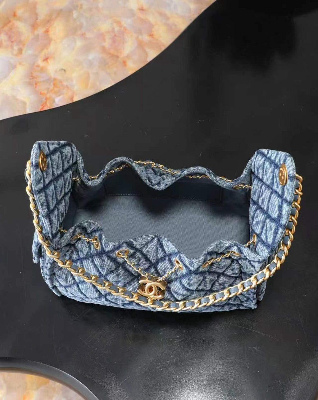 C Logo Luxury Dark Denim Bag