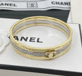 C Logo Statement Bangle Bracelet