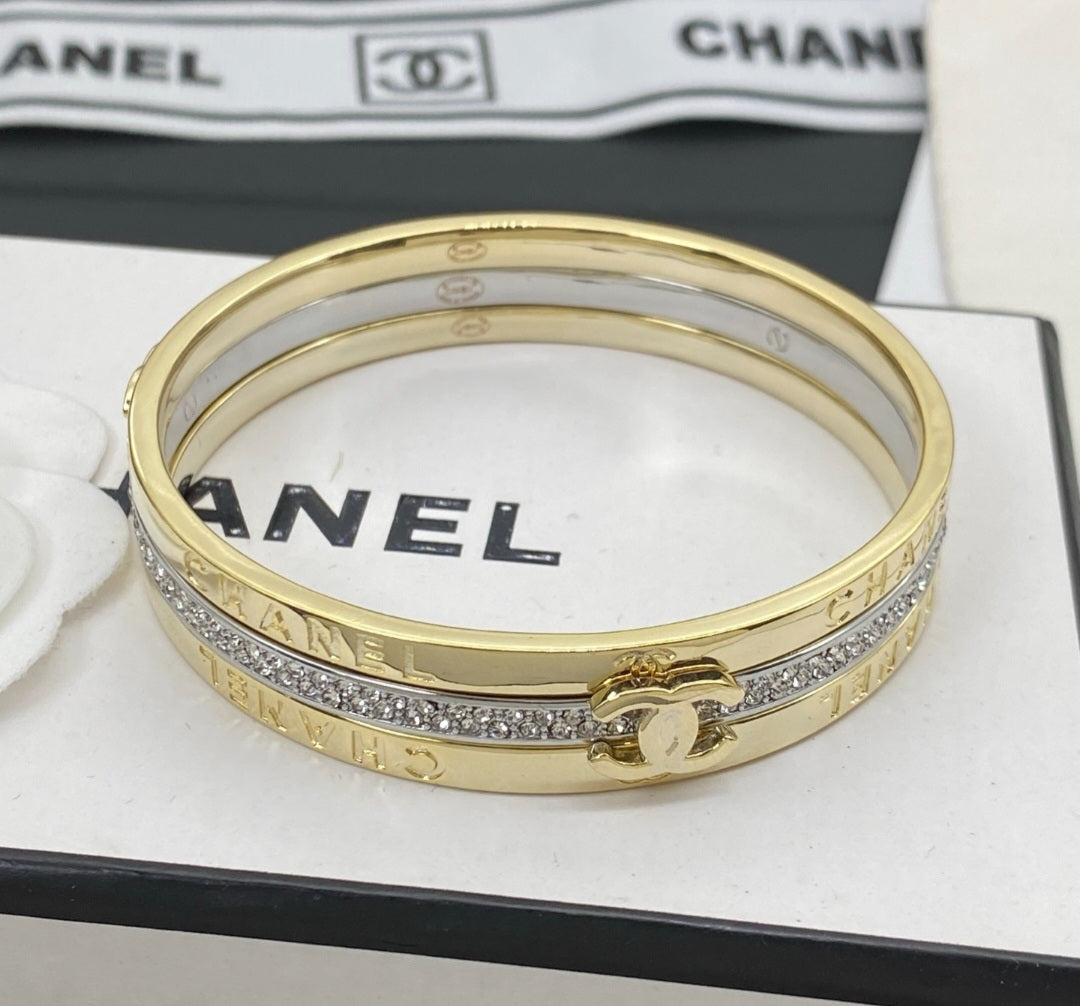 C Logo Statement Bangle Bracelet