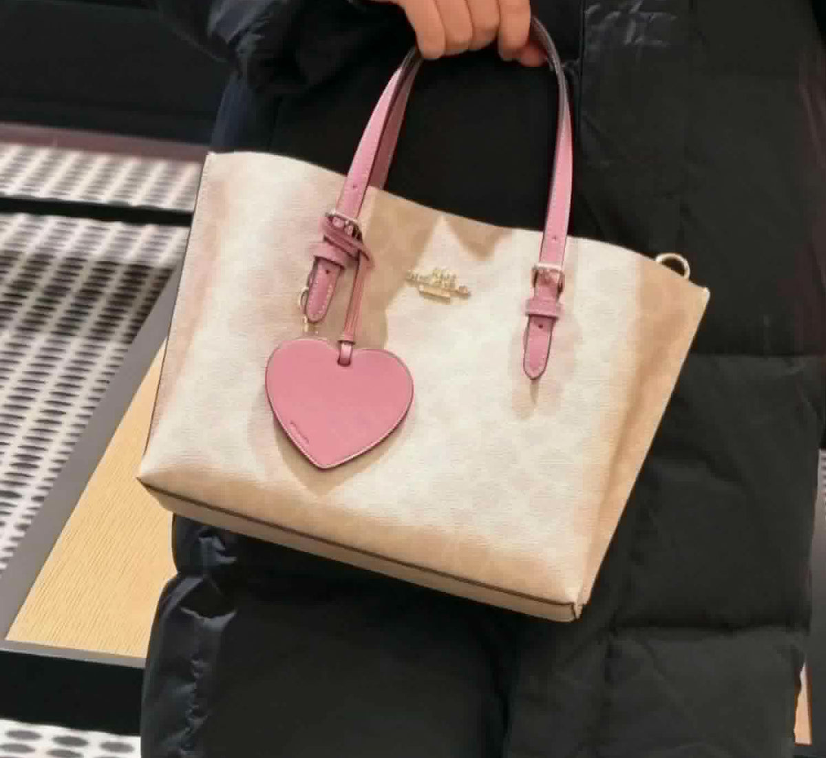 Co logo Tote Pink Heart