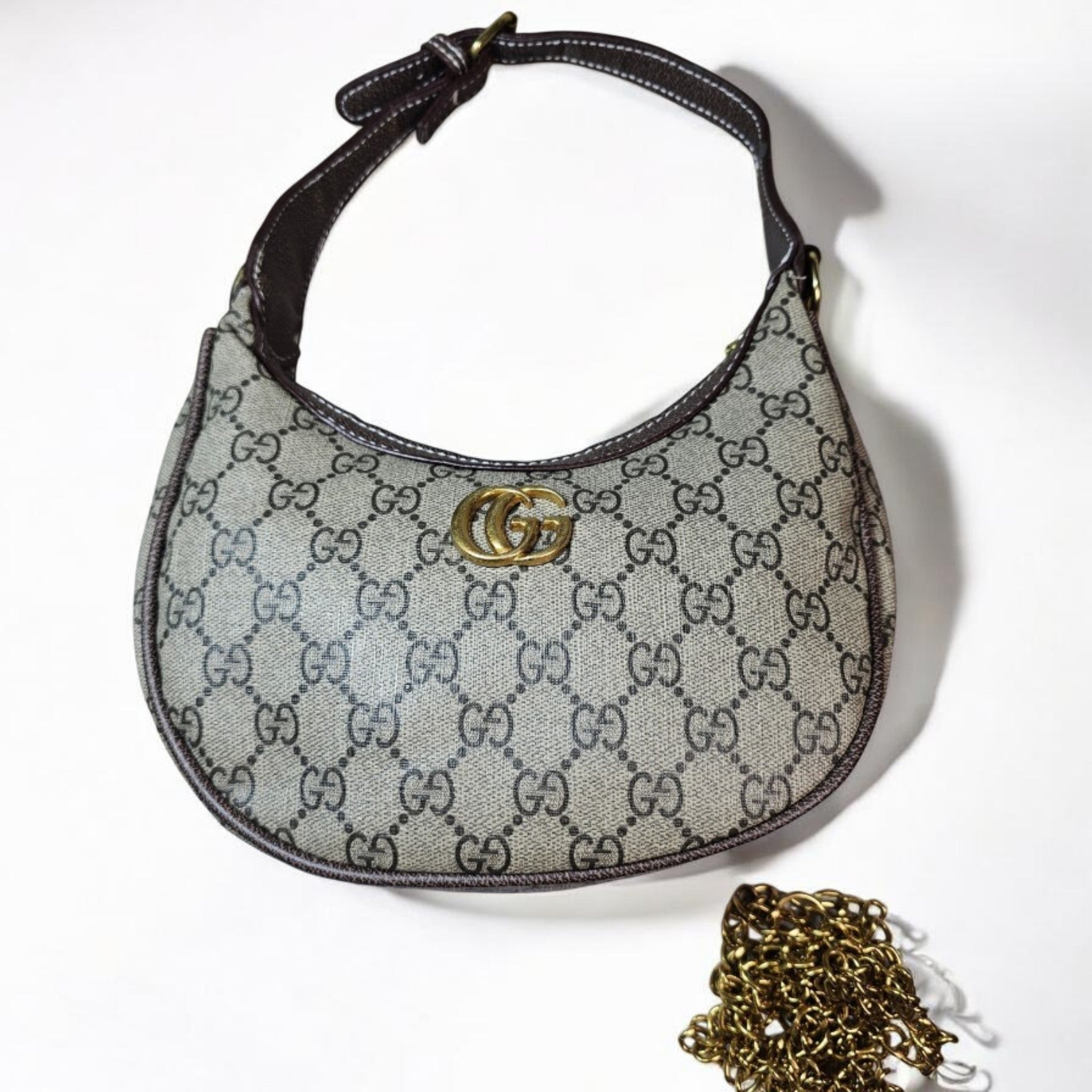 GG Logo Shoulder Bag New Under arm crescent bag