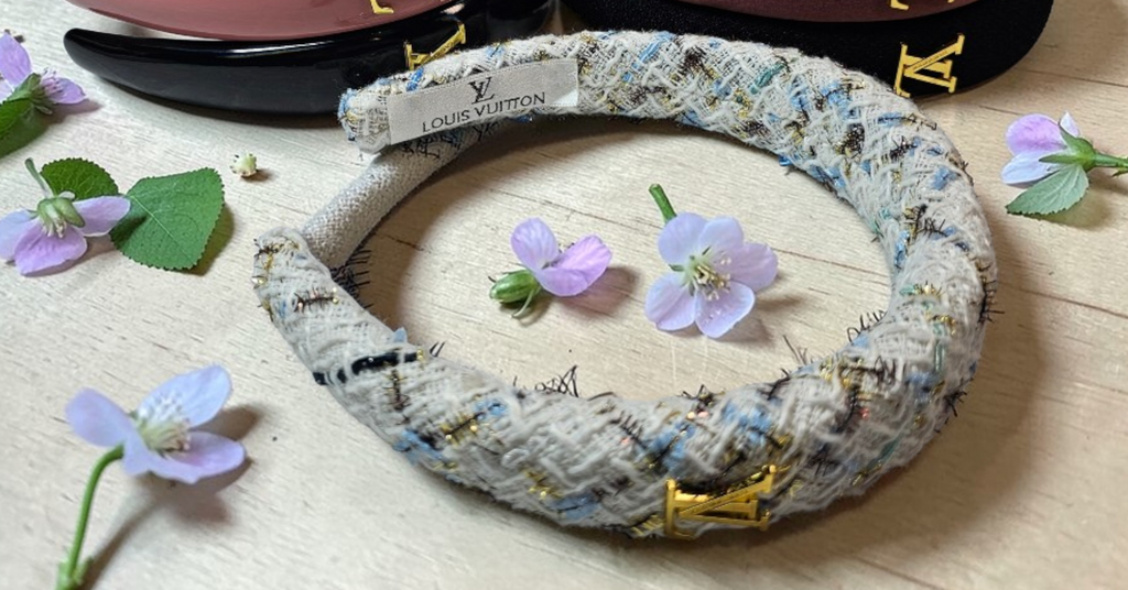 Louis Vuitton White Tweed Headband
