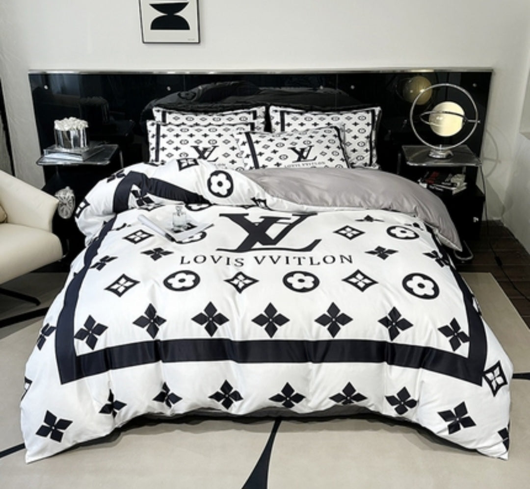 4 Pc Bed Set 100% Cotton King Size
