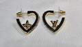 L Logo Gold plated Heart Hoop earrings
