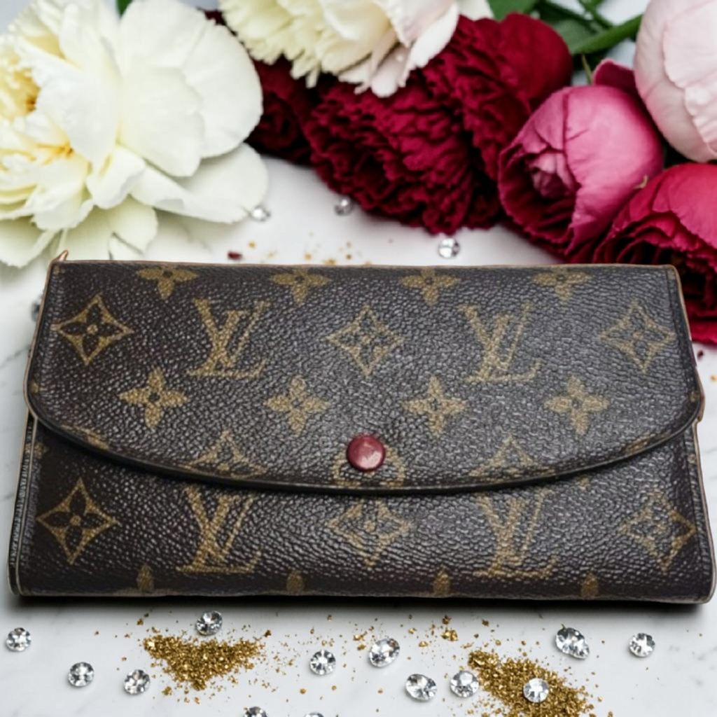Louis Logo Long Wallet 100% Leather EUC