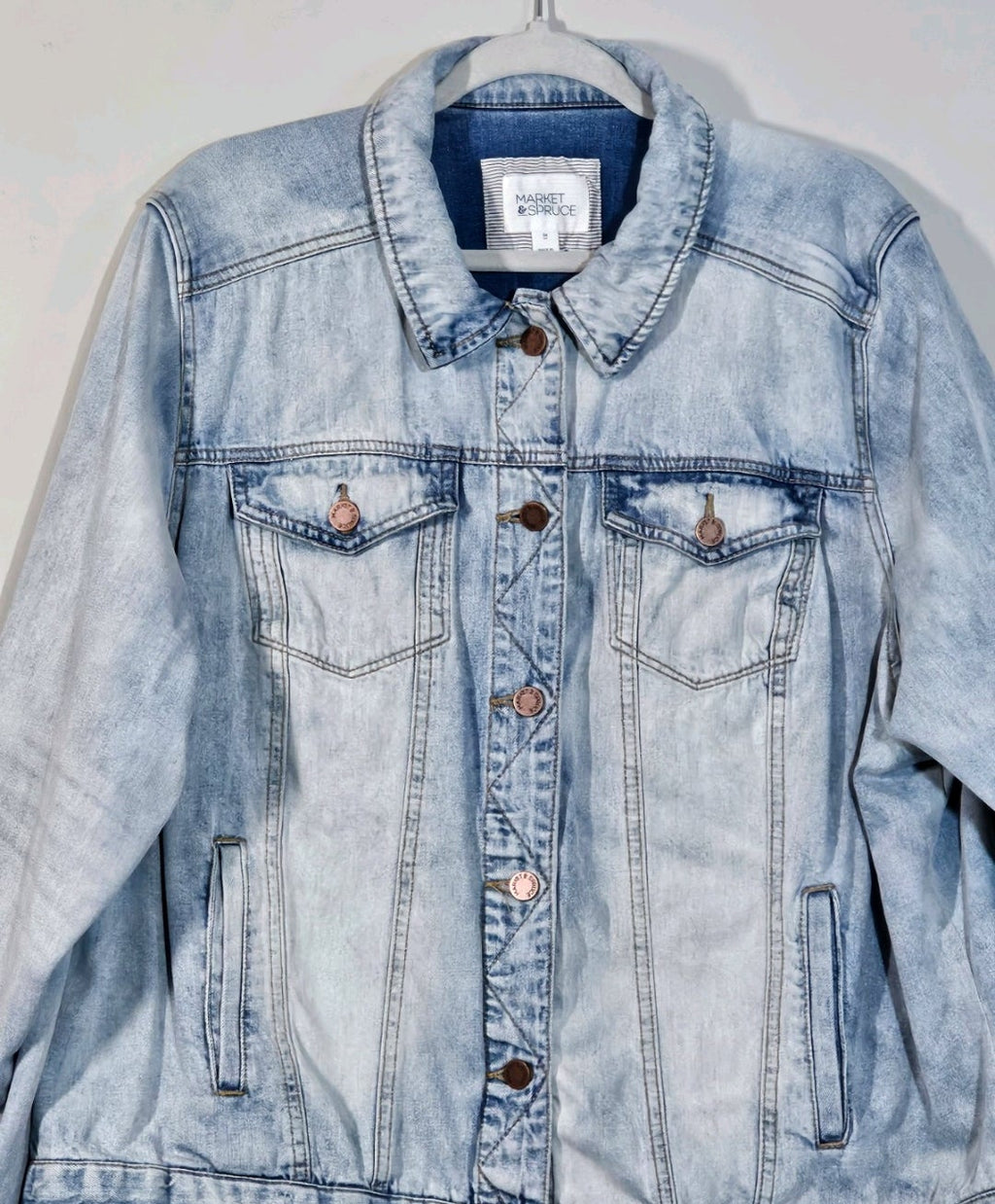 Market and Spruce Light Blue Denim Jacket Like New
