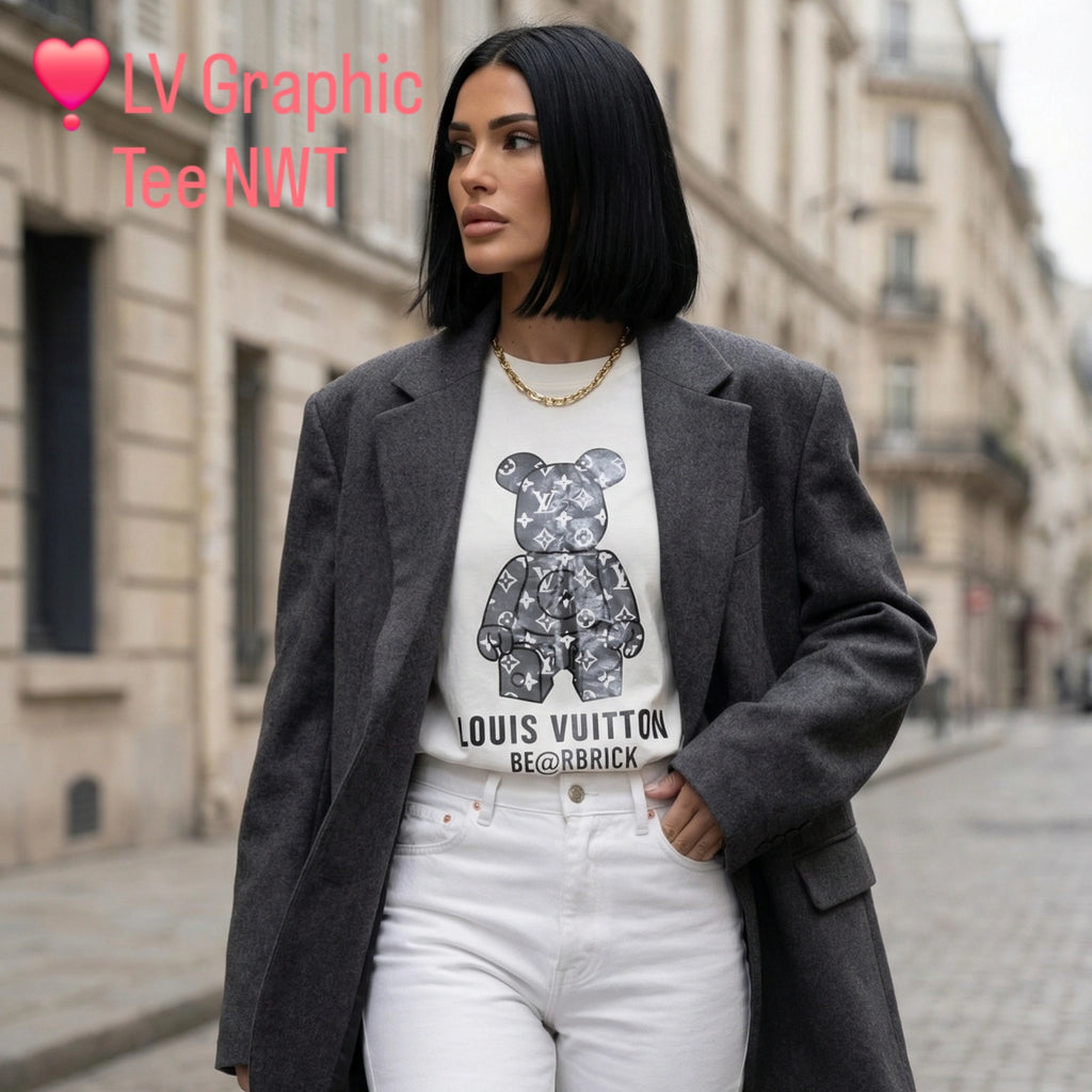 Louis Vuitton Logo Bear Brick tee shirt Unisex size US Medium
