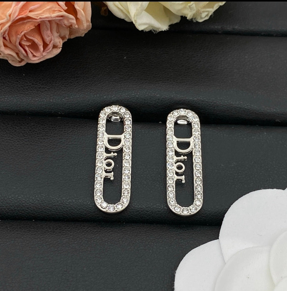 CD Logo Stud Earrings
