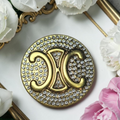 Cè Paris Brooch Gold and pavé set clear gemstones