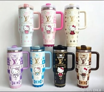 Hello Kitty x L logo Stanley Special Edition