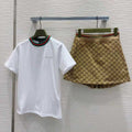 Cute and flirty Logo tee and skort set