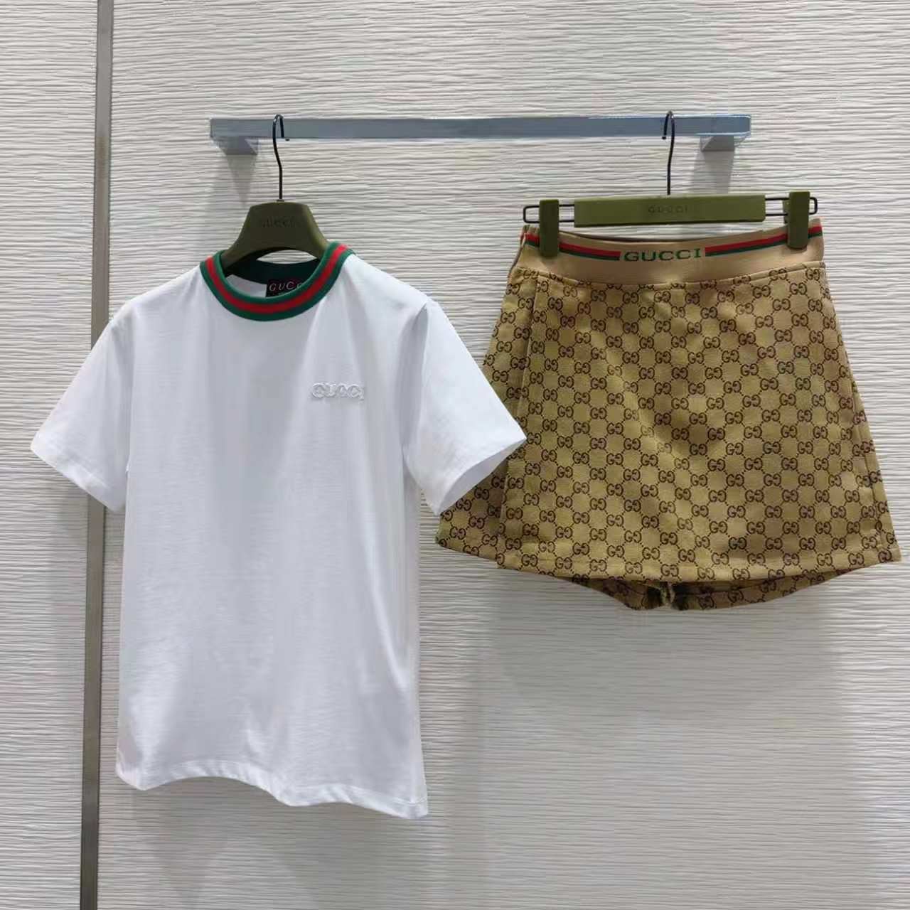 Cute and flirty Logo tee and skort set