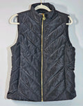 Michael Kors Designer Black Quilted Puffer Logo Vest Size M NWT