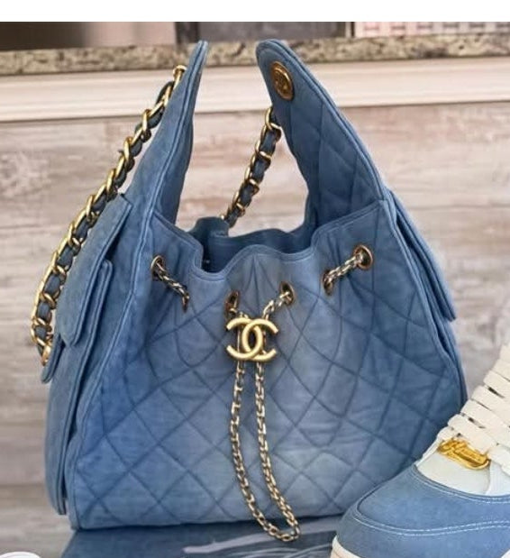 C logo denim light wash M tote bag Preorder