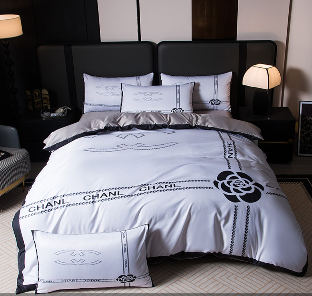 4 Pc Bed Set 100% Cotton King Size