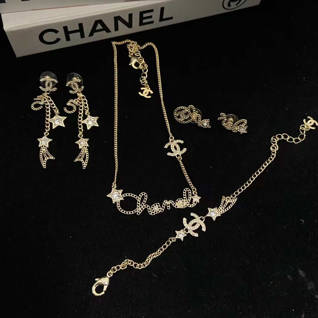C Logo 3 pc Shooting Stars Luxury Jewelry Set