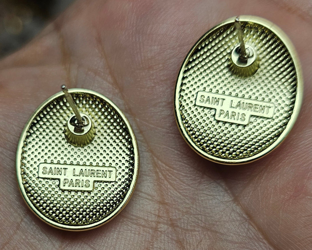 Gold Charm Pavé pierced Gemstone Earrings
