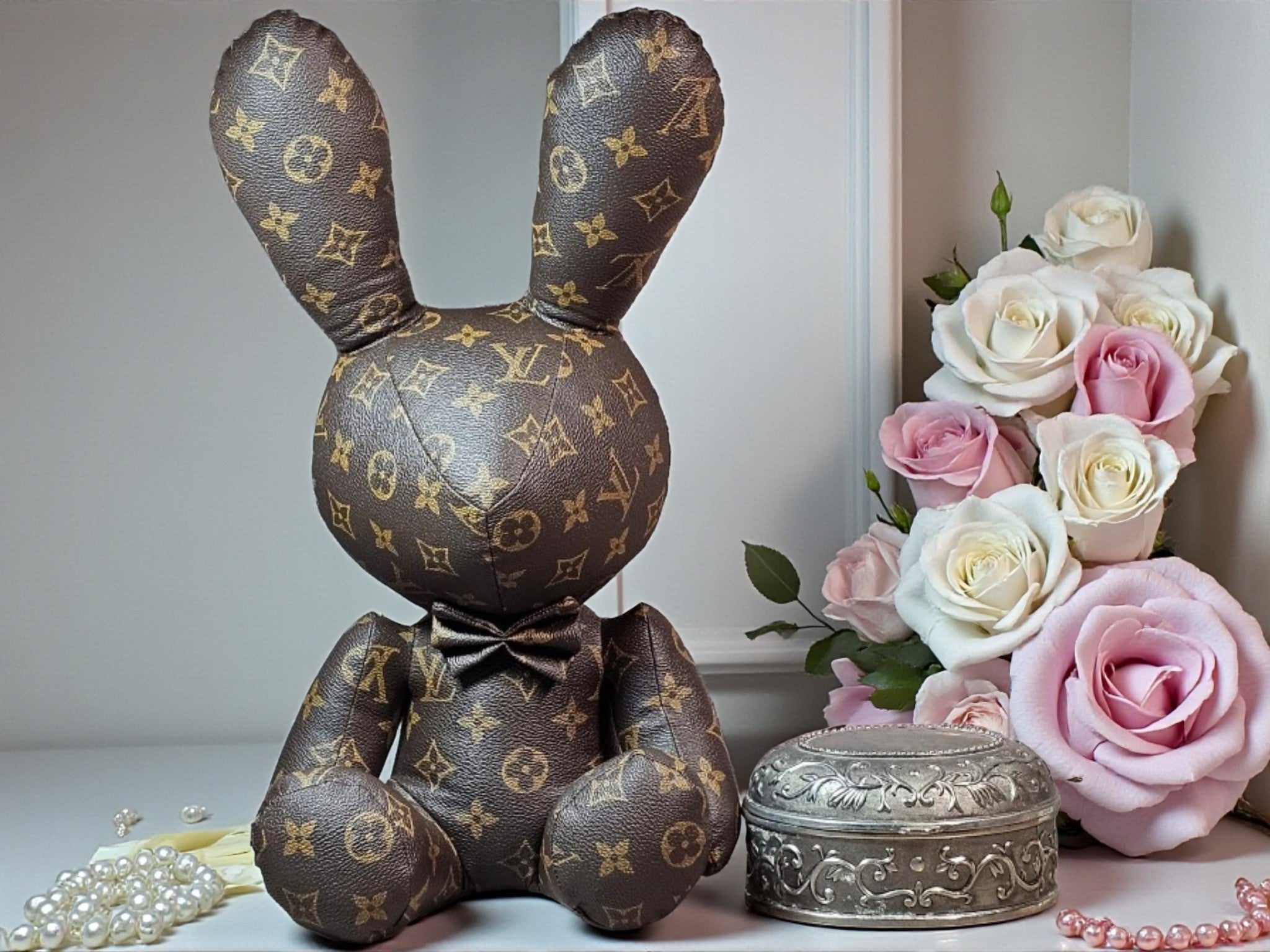 Large Plush Stuffed LV Logo Bunny Special Edition 15" Height