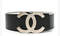 C Logo Black Belt Silver Logo Hardware